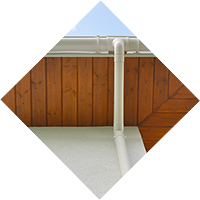 Brown wooden soffit
